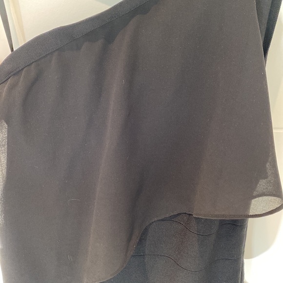 BEBE medium black dress. Form fitting. One shoulder. Good condition - Picture 5 of 6